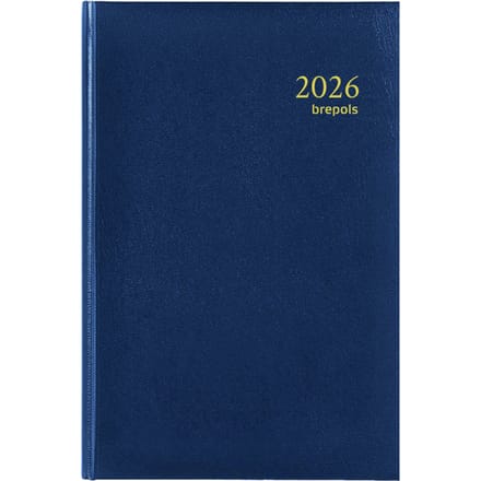 Agenda 2027 Brepols Saturnus Luxe 1dag/1pagina blauw
