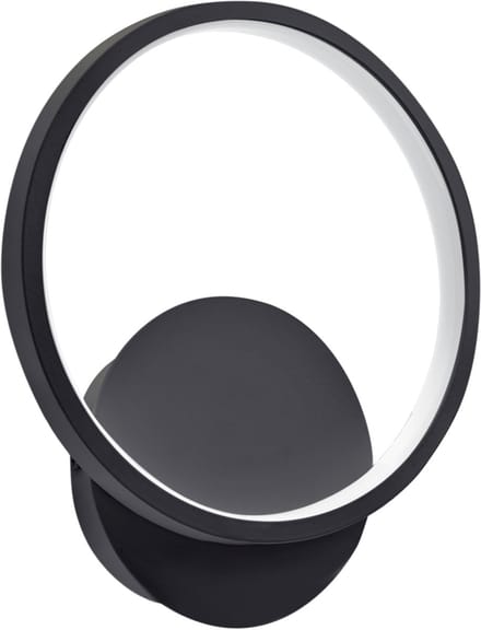 EMMA LED C - Wandlamp - 10w - 1090 Lumen - 4100K daglicht wit - Rond - Zwart