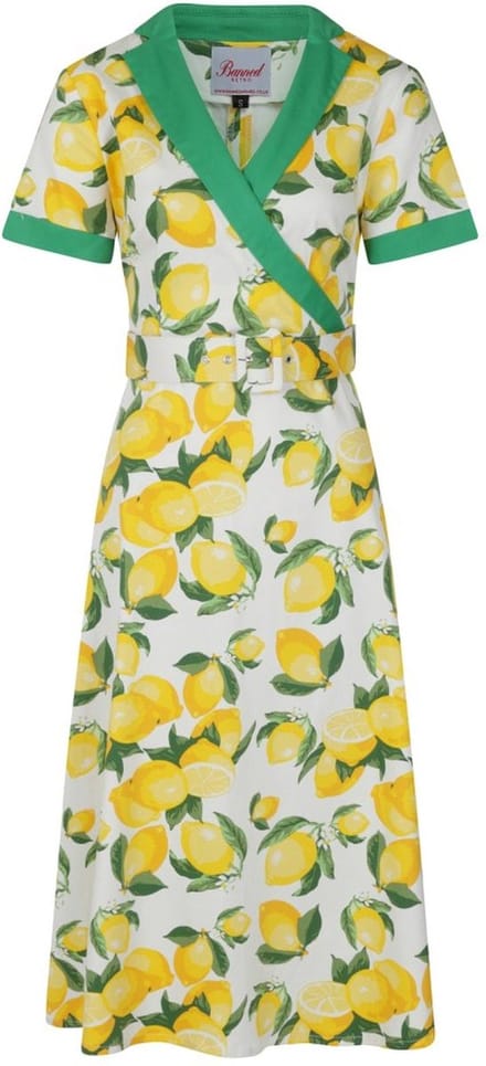 Dancing Days - LEMON SWING Flare jurk - M - Wit