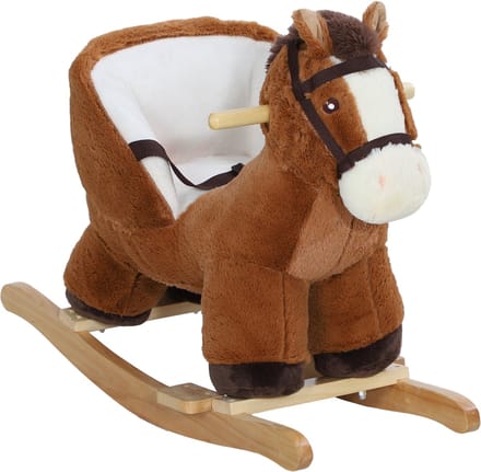 AIYAPLAY - Schommelpaard voor kinderen - Polyester - 68x33x45cm - Bruin