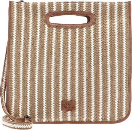 FREDsBRUDER Handtas Schoudertas Sommerliebe Square Shopper White Stripes Beige