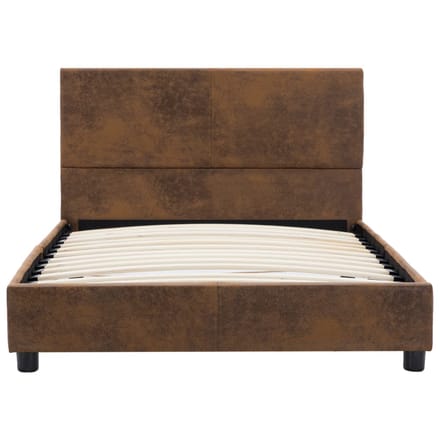 vidaXL - Bedframe - kunstsuède - bruin - 100x200 - cm