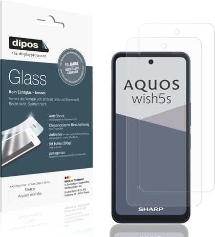 dipos – 2x Matte Pantserfolie geschikt voor Sharp Aquos wish5s | 9H Screenprotector