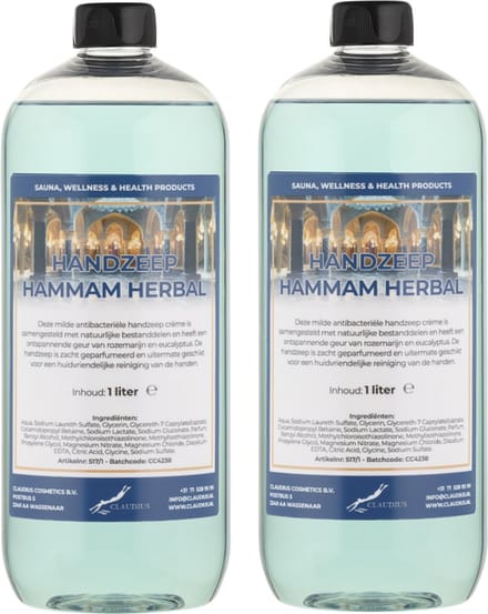 Handzeep Hammam Herbal 1 liter - set van 2 stuks