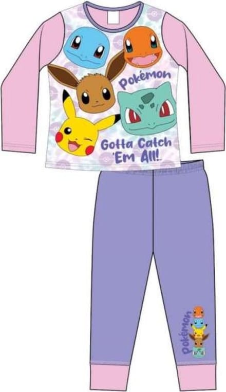 Pokemon Pyjama - Maat 146/152 - Katoen - Pokémon Pikachu - Meisjespyjama