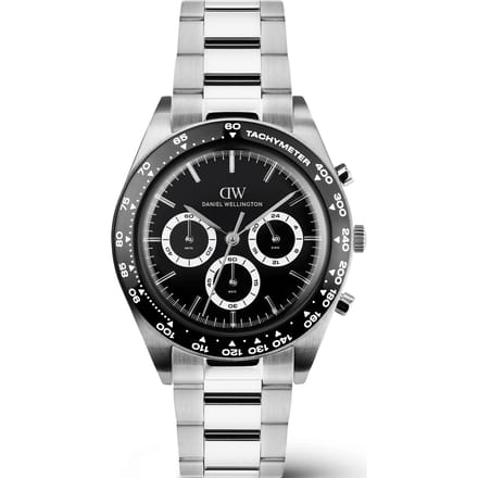 Daniel Wellington DW Watch Iconic Tachymeter 3-Link Black Silver 42mm