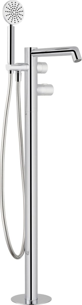 Ben Engraved Line thermostatische vrijstaande badkraan met gravering chroom