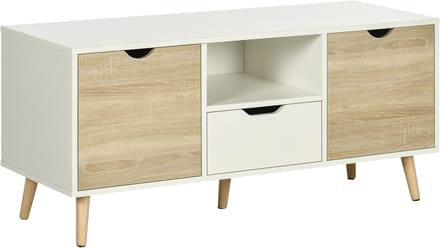 HOMCOM TV-meubel - Spaanplaat - 110x40x50cm - Wit