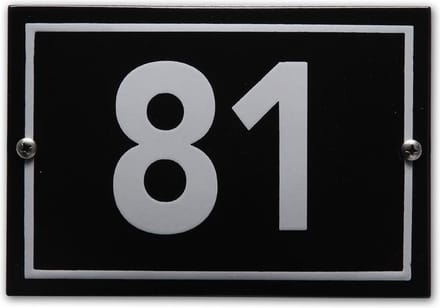 Huisnummer model Phil nr. 81