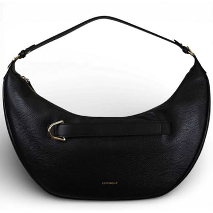 COCCINELLE Leren schoudertas Paki Handbag Leather Noir / Noir zwart