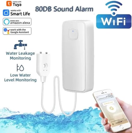 Fastsurfe - Tuya Water Sensor - Wifi Waterlekkage Sensor - Flood Lek Alarm - Werkt Met wifi - Smart Home - Overloop – Beveiligingssysteem