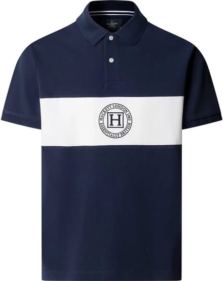 Hackett Hm5600187 Korte Mouw Poloshirt Blauw M Man