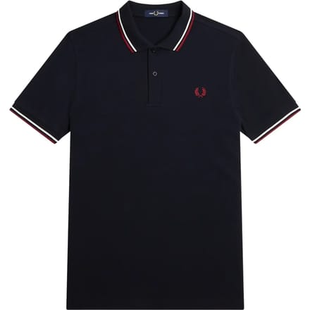 Fred Perry Twin tipped fred perry shirt - navy snow white burnt red