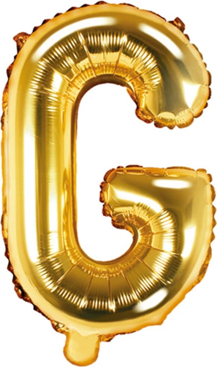 Partydeco - Folieballon Goud Letter G (35 cm)