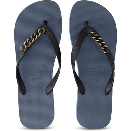 Gouden kleine teenslippers marineblauw