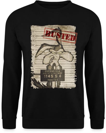Looney Tunes Wile E. Coyote Busted Sweater Heren