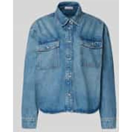 Regular fit jeansblouse van katoen