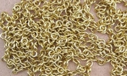 TQ4U ketting | schakelketting -model klok- | messing | per meter