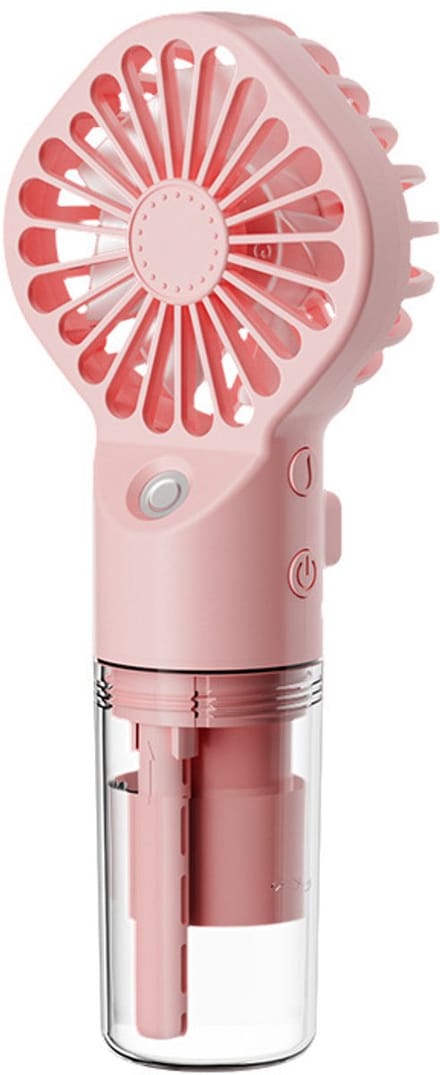 Handventilator - Mini Ventilator-Oplaadbare Handventilator met Waterspray - Draagbare Hand + Tafelventilator - Ingebouwde Batterijen - Lichtgewicht, Klein maar Krachtige Handheld - Kleur: Roze