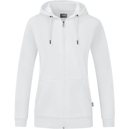 Jako Organic Jas Met Kap Dames - Wit | Maat: 40