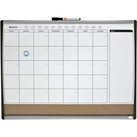 Whiteboard Nobo magnetische planner met prikbord van kurk 58,5x43cm