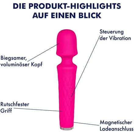 EIS, vibrator, oplaadbare stimulator, 21 cm, waterdicht, huidvriendelijke siliconen