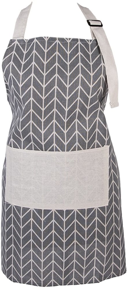 Clayre & Eef Keukenschort 69x68 cm Grijs Polyester