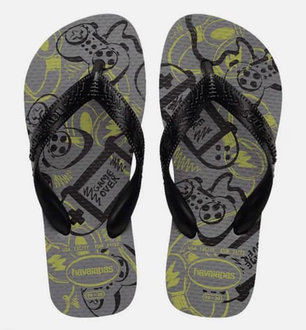 HAVAIANAS KIDS ATHLETIC Steel grey/citrus yellow-27-28