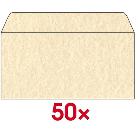 Design-enveloppen C6 zonder venster, gegomd - 50 stuks