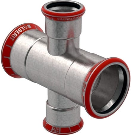 Geberit Mapress C-staal kruis T-stuk verzinkt 54x28mm