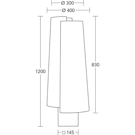 HerzBlut vloerlamp Jojo, hout, bruin/crème, 120 cm, E27