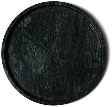 Marmer dienblad rond met rand tray Ø30cm groen