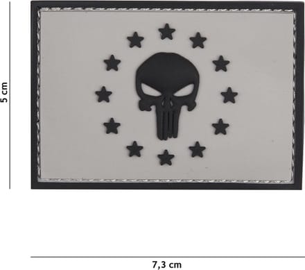 101 Inc Embleem 3D Pvc Punisher Eu Grijs   20013