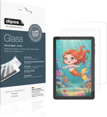 dipos – 2x Matte Pantserfolie geschikt voor Pockam P10 Kid | 9H Screenprotector