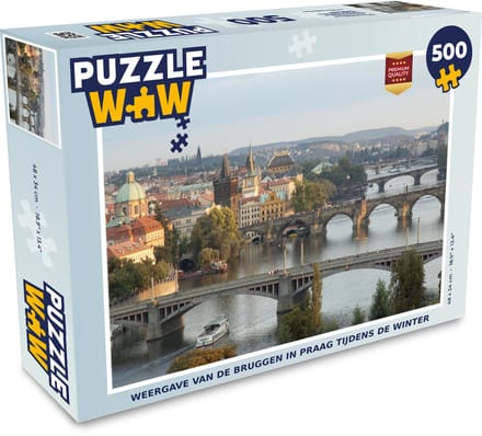 Puzzel Boot - Brug - Praag - Legpuzzel - Puzzel 500 stukjes