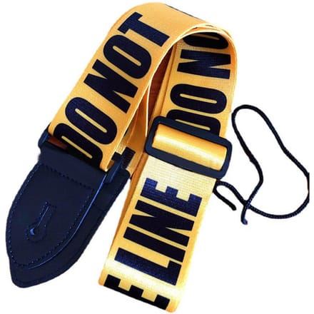 Sangle de Guitare Ceinture Universelle Polyester Cuir PU Ukulélé Guitares Électriques Motif Lettres Jaunes multi