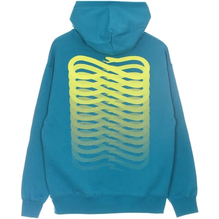 Lichtgewicht sweatshirt met capuchon voor heren Ribben gele capuchon turkoois/geel