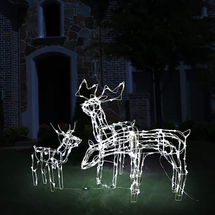 vidaXL - 3-delige - Kerstverlichting - rendieren - 229 - LED's