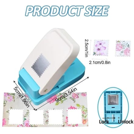 Vierkante Gatpons Groot Draagbaar Handmatig Ergonomisch Vierkant Gat Postzegel Knutselspons voor Karton Scrapbook Postzegel Envelop white