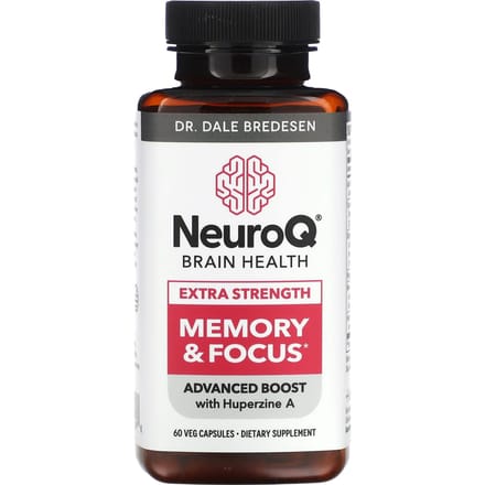 Neuroq Brain Health, Geheugen & Concentratie, Extra Sterkte, 60 Veggie Capsules