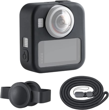 Beschermset voor Action Camera - Siliconen Hoes, Lensdop en Verstelbare Polsband