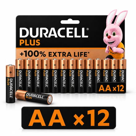 Duracell AA Batterijen - Alkaline - 1,5V - LR6 - 12 stuks