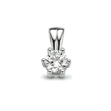 hanger zirkonia 9,3 mm zilver gerhodineerd