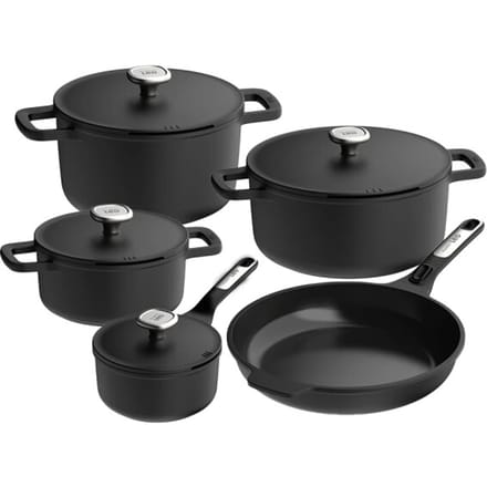 BergHOFF Leo recycled pannenset phantom 5 delig geschikt voor downdraft kookplaat