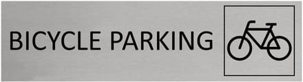 CombiCraft Aluminium deurbordje Bicycle parking 165x45mm met tape - per stuk