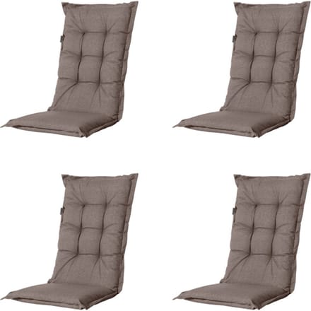 Madison kussen hoge rug manchester - 123x50x7cm set van 4