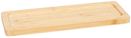 5Five Serveerplankje voor hapjes/fingerfood - 30 x 11 cm - bamboe hout - borrelplank - tapasplank