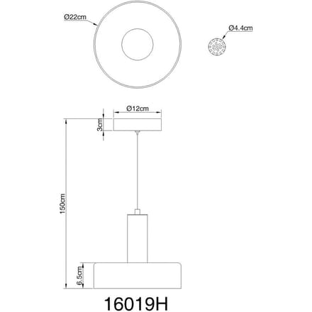 Globo Grant LED hanglamp, Ø 22 cm, rookgrijs, glas
