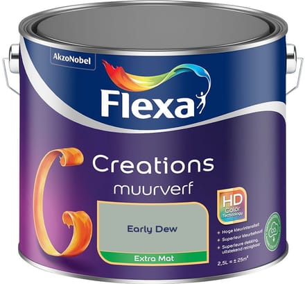 Flexa - Creations Muurverf Extra Mat - Early Dew - Mengverf - 2,5 L