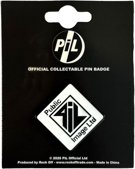 PIL Public Image Ltd New Logo B&W - Pin